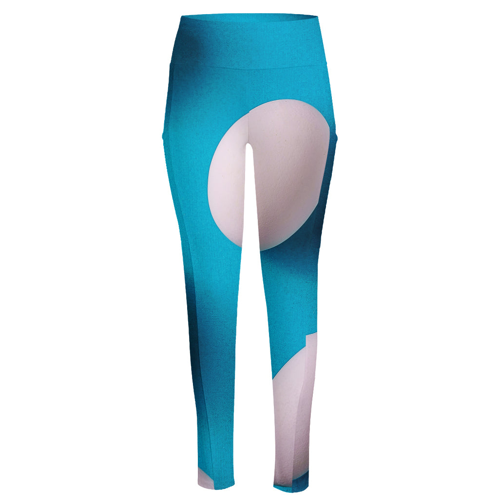 Eggs Pattern Print High-Waisted Pocket Leggings