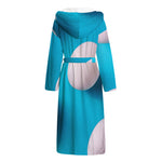 Eggs Pattern Print Hooded Bathrobe