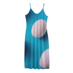Eggs Pattern Print Jersey Midi Cami Dress