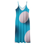 Eggs Pattern Print Jersey Midi Cami Dress