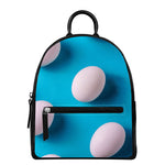 Eggs Pattern Print Leather Backpack