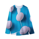 Eggs Pattern Print Long Sleeve Short Coat