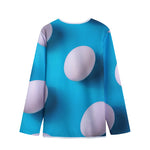 Eggs Pattern Print Long Sleeve Short Coat