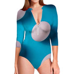 Eggs Pattern Print Long Sleeve Swimsuit