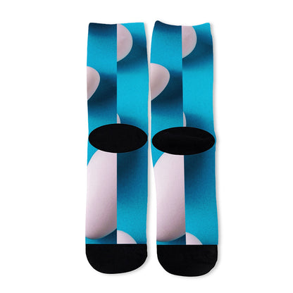 Eggs Pattern Print Long Socks