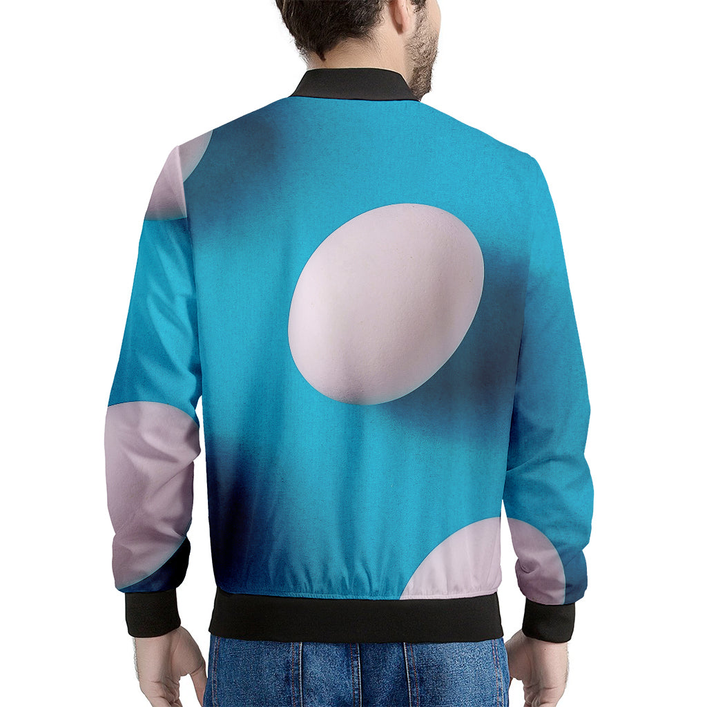 Eggs Pattern Print Men's Bomber Jacket