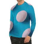 Eggs Pattern Print Men's Long Sleeve Rash Guard