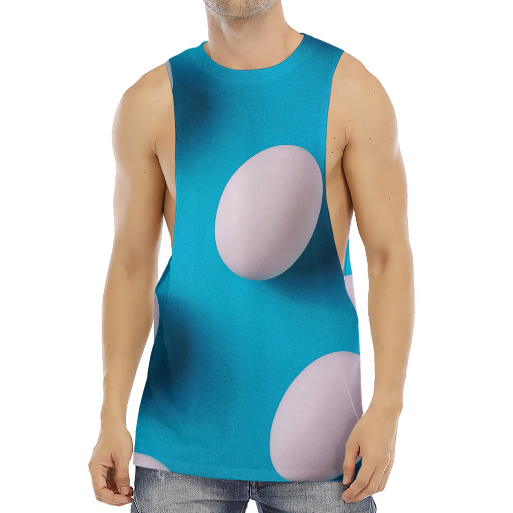 Eggs Pattern Print Men's Muscle Tank Top