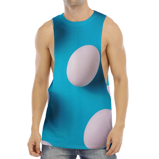 Eggs Pattern Print Men's Muscle Tank Top