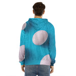 Eggs Pattern Print Men's Velvet Pullover Hoodie