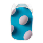 Eggs Pattern Print Mesh Laundry Hamper