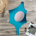 Eggs Pattern Print One Shoulder Bodysuit