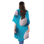 Eggs Pattern Print Open Front Beach Cover Up