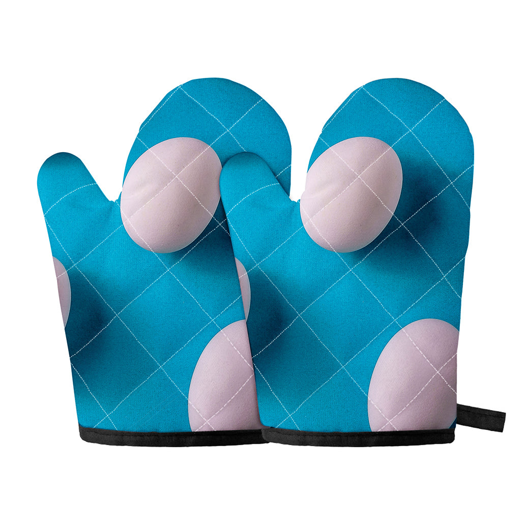 Eggs Pattern Print Oven Mitts