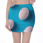 Eggs Pattern Print Pencil Mini Skirt
