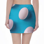 Eggs Pattern Print Pencil Mini Skirt