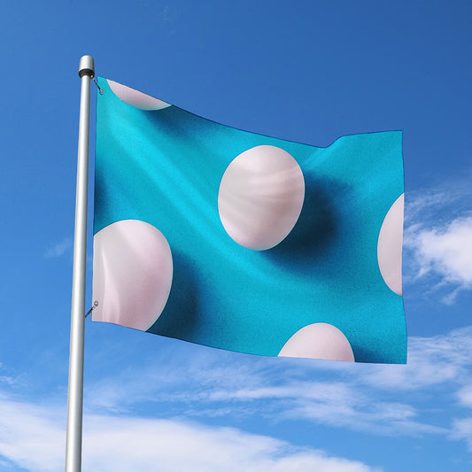 Eggs Pattern Print Polyester Flag