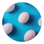 Eggs Pattern Print Round Blanket