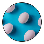 Eggs Pattern Print Round Floor Mat