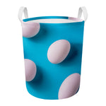 Eggs Pattern Print Round Laundry Basket