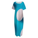 Eggs Pattern Print Short Sleeve Long Nightdress