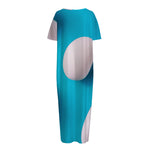 Eggs Pattern Print Short Sleeve Long Nightdress