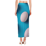Eggs Pattern Print Side Slit Maxi Skirt
