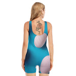 Eggs Pattern Print Sleeveless One Piece Swimsuit