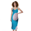 Eggs Pattern Print Slim Fit Midi Cami Dress