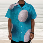 Eggs Pattern Print Textured Short Sleeve Shirt