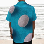 Eggs Pattern Print Textured Short Sleeve Shirt