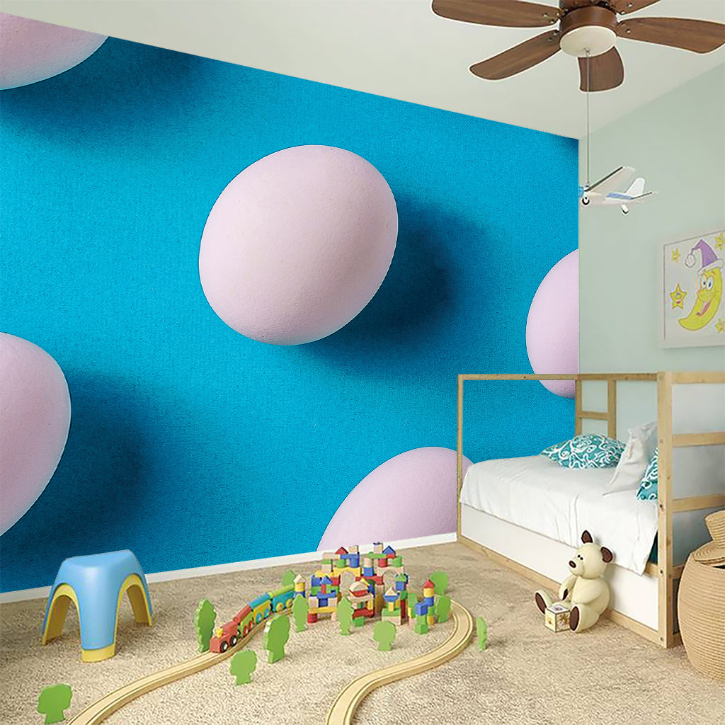 Eggs Pattern Print Wall Sticker