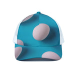Eggs Pattern Print White Mesh Trucker Cap
