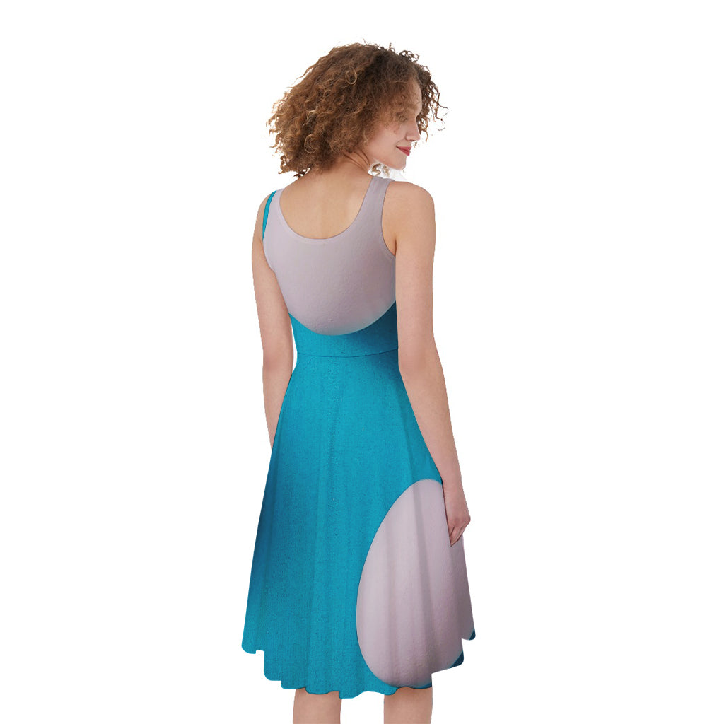 Eggs Pattern Print Women's Sleeveless Dress