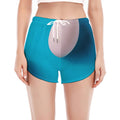 Eggs Pattern Print Women's Split Running Shorts