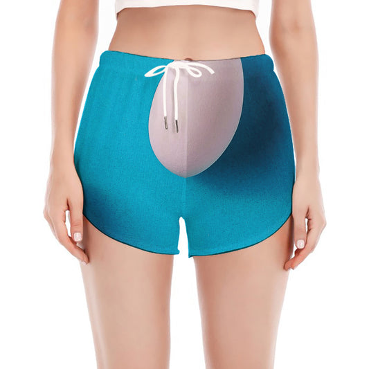 Eggs Pattern Print Women's Split Running Shorts