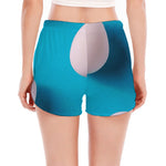 Eggs Pattern Print Women's Split Running Shorts