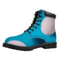 Eggs Pattern Print Padded Collar Lace Up Boots
