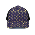 Egypt Eye Of Horus Pattern Print Black Mesh Trucker Hat
