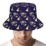 Egypt Eye Of Horus Pattern Print Bucket Hat