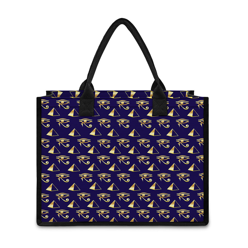 Egypt Eye Of Horus Pattern Print Canvas Tote Bag