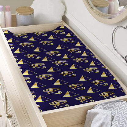 Egypt Eye Of Horus Pattern Print Changing Pad Cover