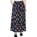 Egypt Eye Of Horus Pattern Print Chiffon Maxi Skirt