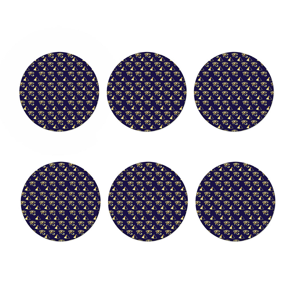 Egypt Eye Of Horus Pattern Print Coaster Set