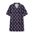 Egypt Eye Of Horus Pattern Print Cotton Hawaiian Shirt