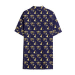 Egypt Eye Of Horus Pattern Print Cotton Hawaiian Shirt