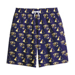 Egypt Eye Of Horus Pattern Print Cotton Shorts
