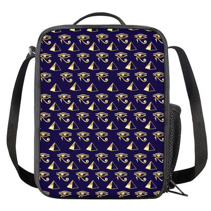 Egypt Eye Of Horus Pattern Print Crossbody Lunch Bag