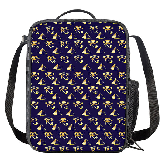 Egypt Eye Of Horus Pattern Print Crossbody Lunch Bag