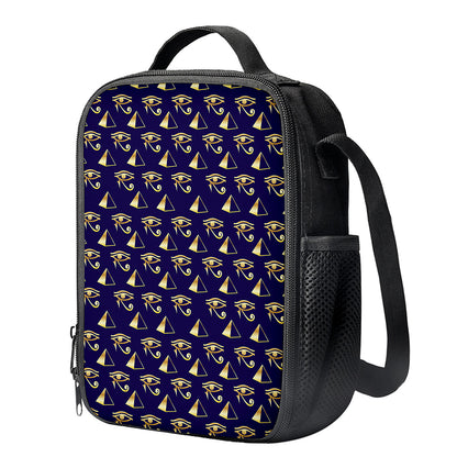 Egypt Eye Of Horus Pattern Print Crossbody Lunch Bag